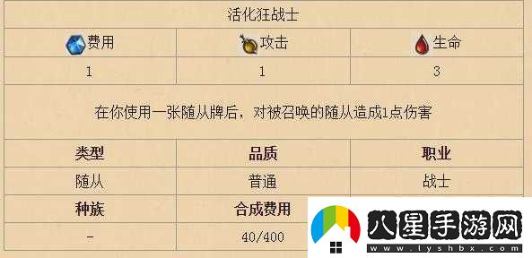 如何評價(jià)爐石傳說(shuō)中的活化狂戰士