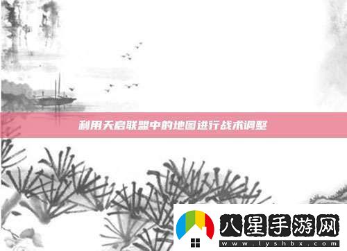 利用天啟聯(lián)盟中的地圖進(jìn)行戰術(shù)調整