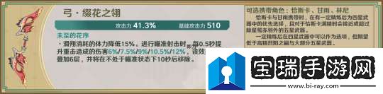 【原神】星鷲赤羽/厄水之禍/乘浪的回旋/綴花之翎數據參考