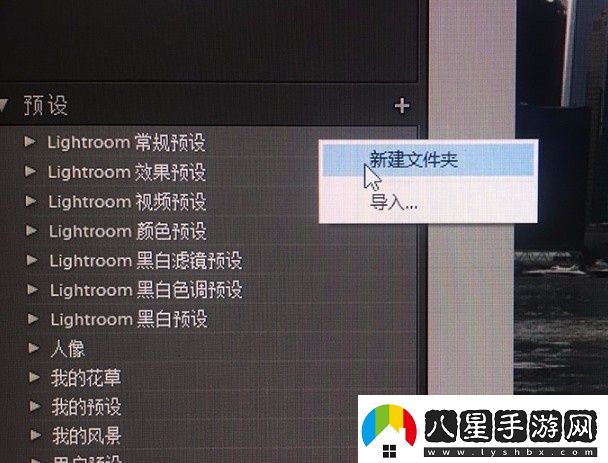 lr怎么設置預設