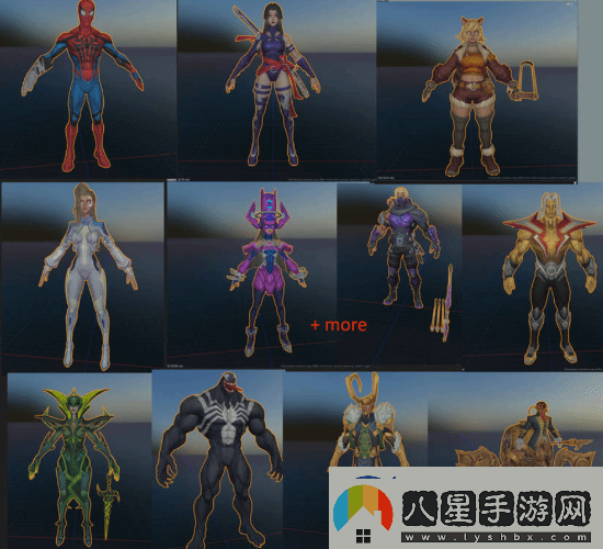 玩家拆解漫威爭鋒角色3D模型