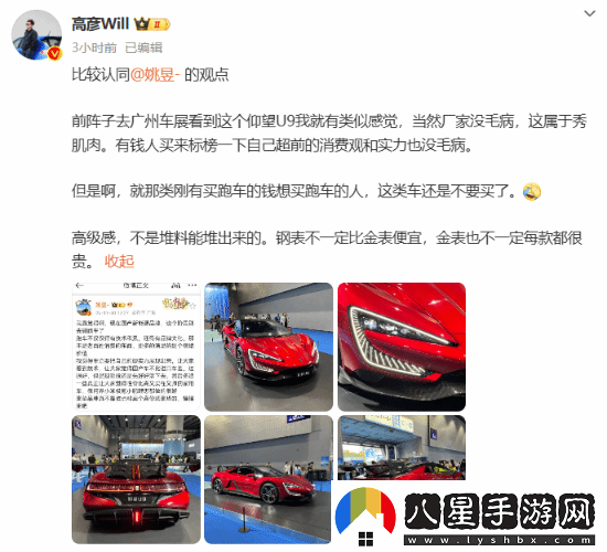 博主建議國產(chǎn)新能源暫時(shí)別碰跑車(chē)