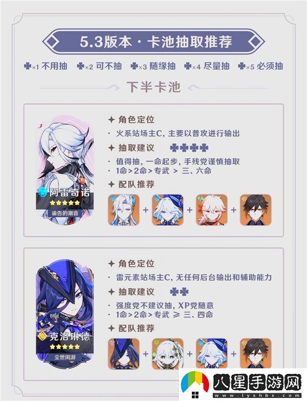 原神5.3版本卡池抽取推薦與價(jià)值分析，是否值得投入？