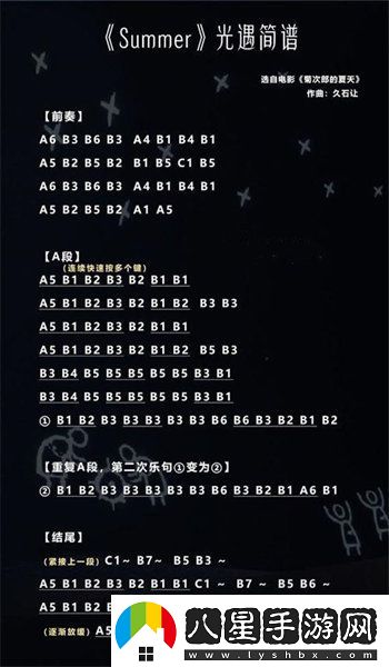光遇熱門(mén)歌曲琴譜介紹